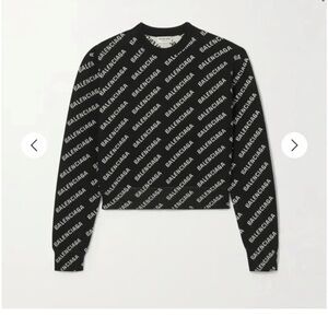 Balenciaga Black and White Logo Sweatshirt